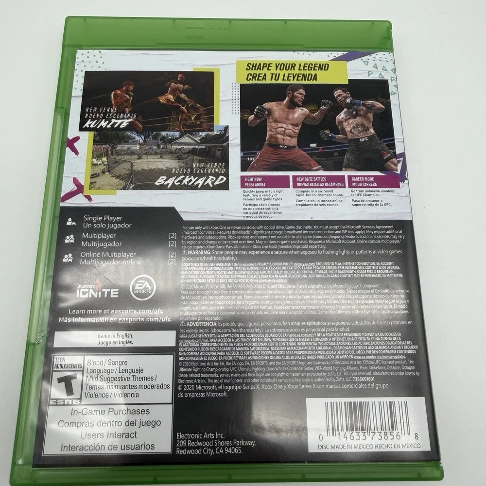 UFC 4 Xbox One Series X EA Sports MMA Fighting Game CIB